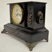 Waterbury Iron Case Enameled Mantel Clock