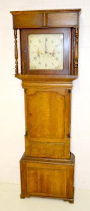 Antique Oak Calendar Grandfather Clock