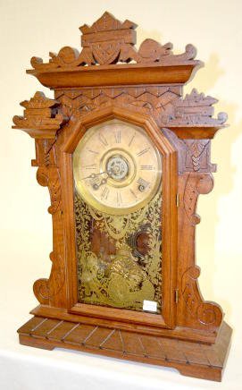 Ingraham Oak “Index” Kitchen Clock