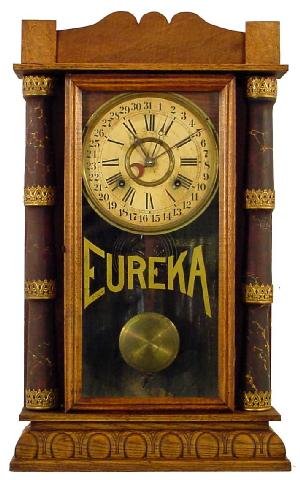 Gilbert Eureka Faux Marbled Calendar Clock