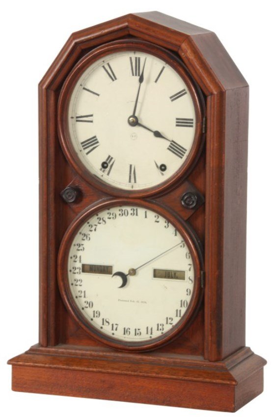 Seth Thomas Double Dial Calendar Clock