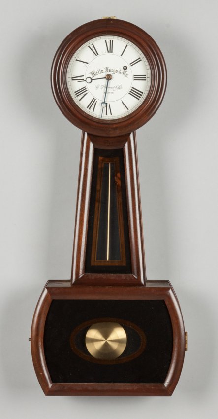 E. Howard & Co. Boston Reissue Banjo Clock, Wells Fargo