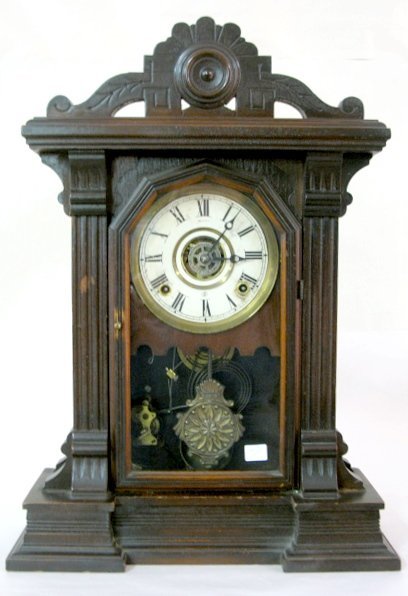 Charles F. Adams Walnut 8 Day Parlor Clock