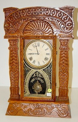 8 Day Pressed Oak Ingraham Atlantic Kitchen Clock