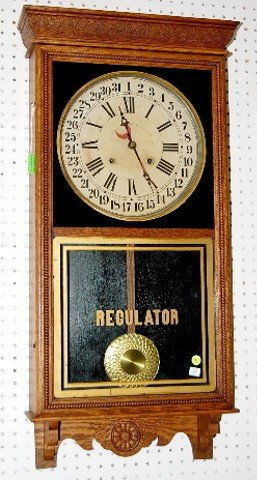 Sessions Oak Calendar Store Regulator Clock