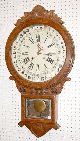 Gilbert “Maranville” Walnut Calendar Clock