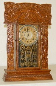 E. Ingraham Oak Kitchen Clock