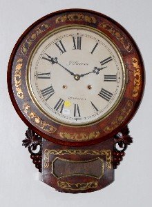 Brass Front Inlay Short Drop Clock