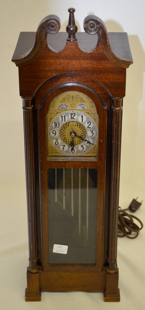 Vintage Miniature Electric Grandfather Clock