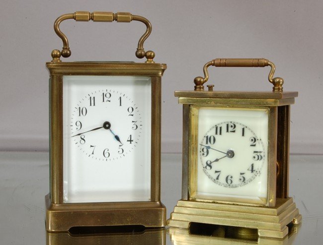 2 Brass Carriage clocks