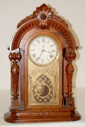 Waterbury Walnut T & S Parlor Clock