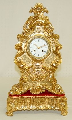 Vincenti French Rococo Mantel Clock, T & S