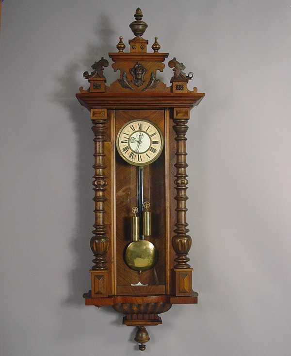 Gustav Becker Unusual Ratchet Wind Vienna Regulator Clock