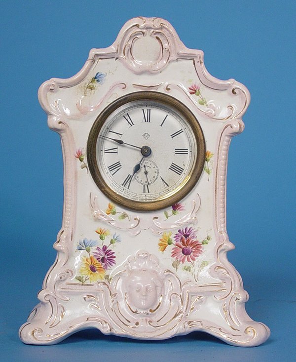 Ansonia Hand Painted China Clock