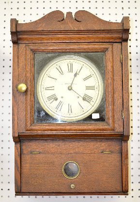 Unusual Seth Thomas Oak Wall Clock