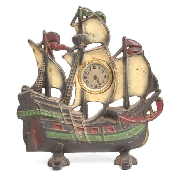 Early 1900’s cast iron galleon clock