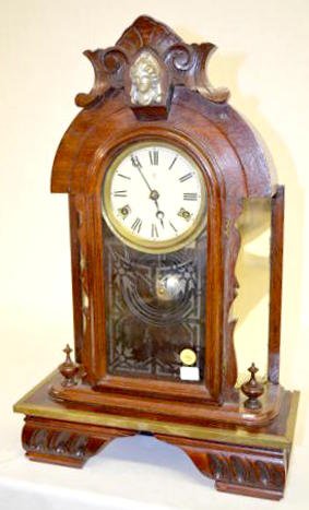 Kroebert Walnut Mirrorside Parlor Clock