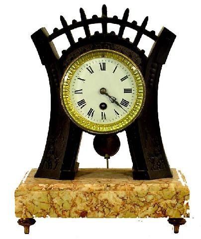 French Novelty Victorian Mantel Clock