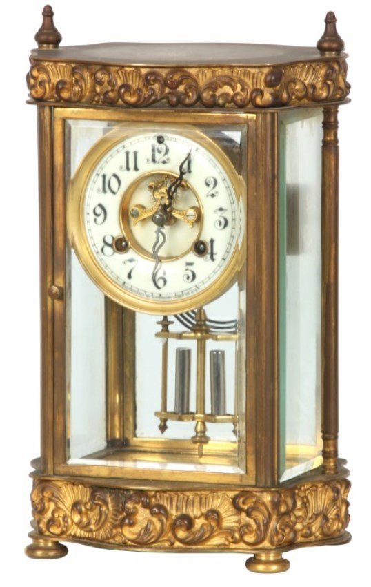 Waterbury Brass Crystal Regulator