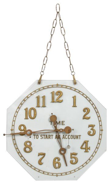 Glass Dial Pendant Mystery Bank Clock