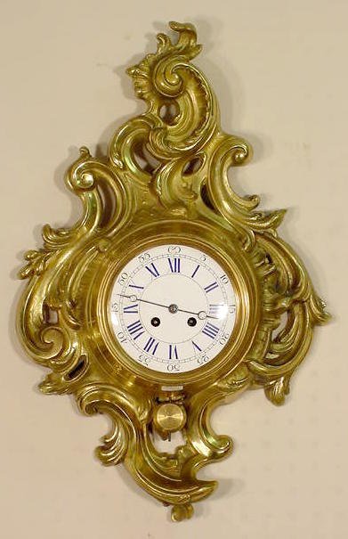 French Brass Decorative Wall Clock