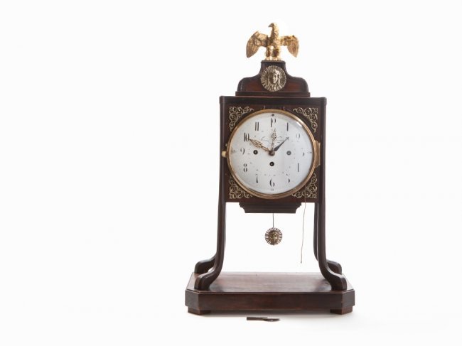 A Large Empire Mantle Clock with Calendar, Vienna, c.