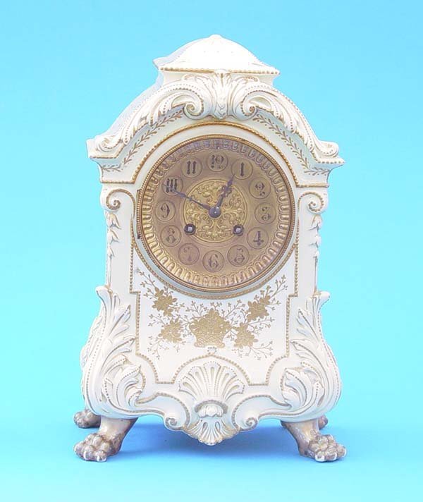 French Porcelain Japy Freres Mantel Clock
