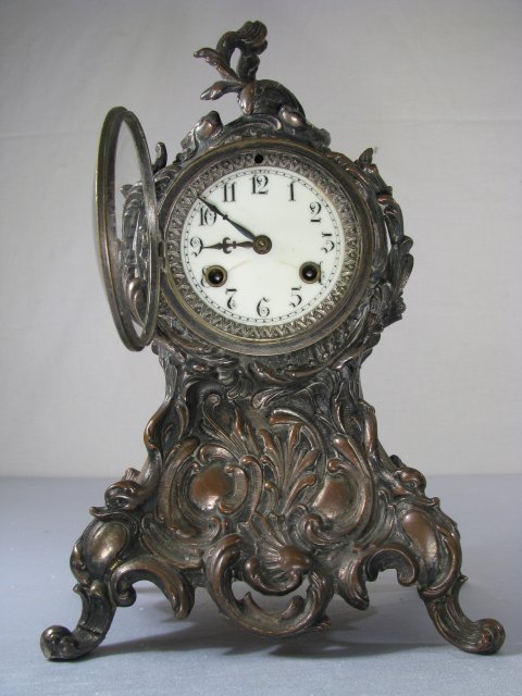 WATERBURY ART NOUVEAU STYLE ANTIQUE MANTEL CLOCK