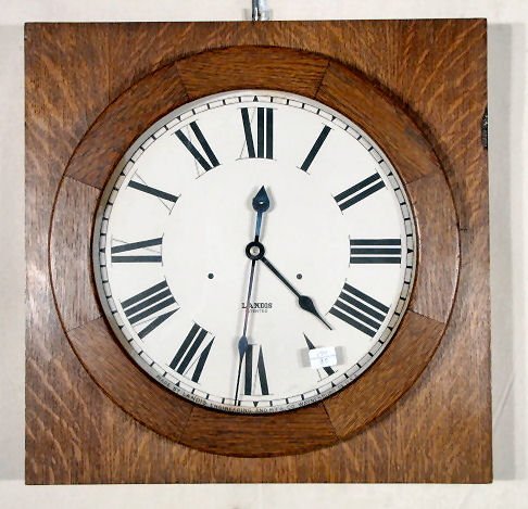 Landis Electric Wall Clock, Oak