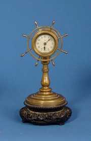 Ansonia Ships Wheel Pedestal Mantel Clock