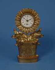 Waterbury Brass Sunflower Novelty Clock