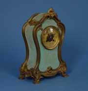 Unusual French Bronze & Plush Mantle Clock