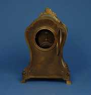 Unusual French Bronze & Plush Mantle Clock