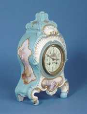 Serves Blue And White Porcelain Mantel Clock