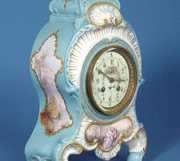 Serves Blue And White Porcelain Mantel Clock