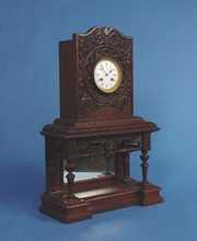 French Carved Mahogany Mantle Clock
