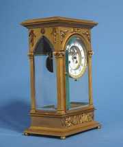 Architectural Gilt Crystal Regulator Clock