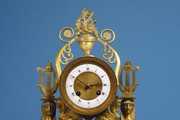 Green Onyx & Brass Portico Mantel Clock