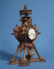 Decorative Victorian Bronzed Mantel Clock