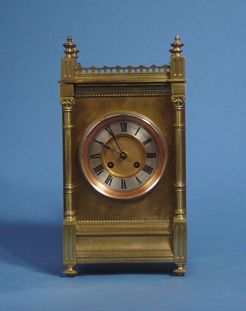 French Heavy Brass Mantel Clock