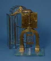 Unusual Skeleton Clock & Beveled Glass Dome