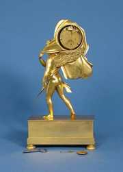 Early Dore Bronze Winged Figure Clock