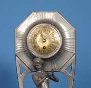 Silver Plated Art Deco Mantel Clock