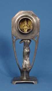 Silver Plated Art Deco Mantel Clock