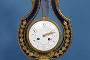 Blue Lyre Rhinestone Pendulum Mystery Clock