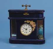 Waterbury Blue Plush Mantel Clock
