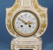 Musical Motif Lyre Porcelain Mantel Clock