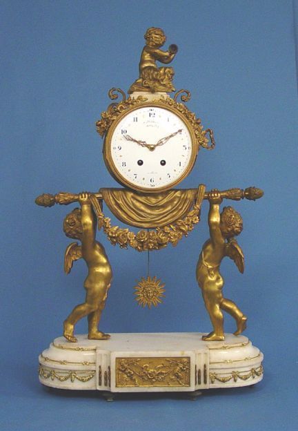 Large French Dore Mantel Clock
