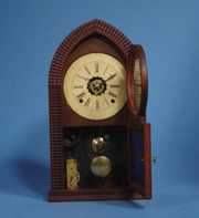 E.N. Welch Ripple Front Beehive Mantel Clock