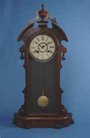 Very Large Waterbury Walnut Parlor Clock